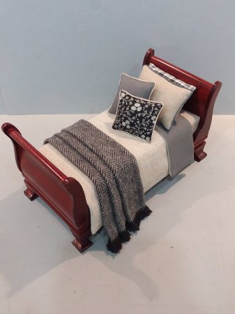 Custom Dressed Sleigh Bed