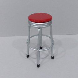 Bar Stool with Red Seat