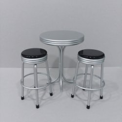 Bar Table & stools - Black