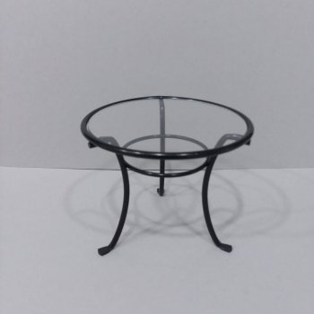 Round Metal Dining Table - Black