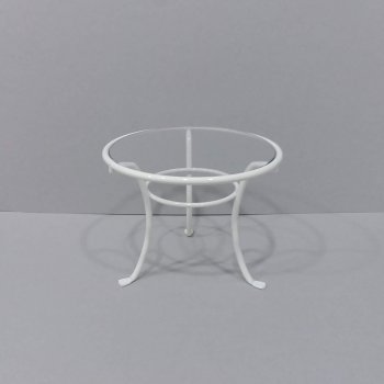 Round Metal Dining Table - White