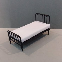 Black Metal Single Bed