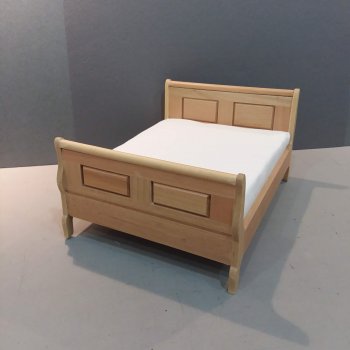 Double Sleigh Bed Oak finish