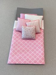S-447 Pink Lattice, Floral & Check Accent