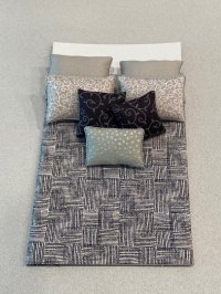 D-311 Black & Taupe Basketweave, Scroll accents