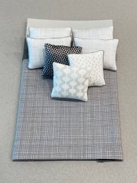 D-264 Grey/Taupe Grid, Silver Accents