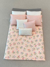 D-292 Coral Floral design with Soft Green