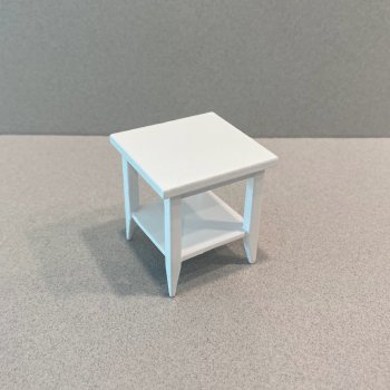 White Modern End Table