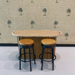 Wood Bar/Back stools