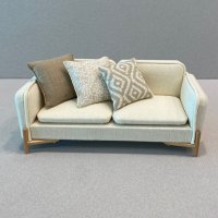 Ecru Modern Sofa, Taupe accents